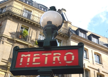 Paris metro sign 5x7 net